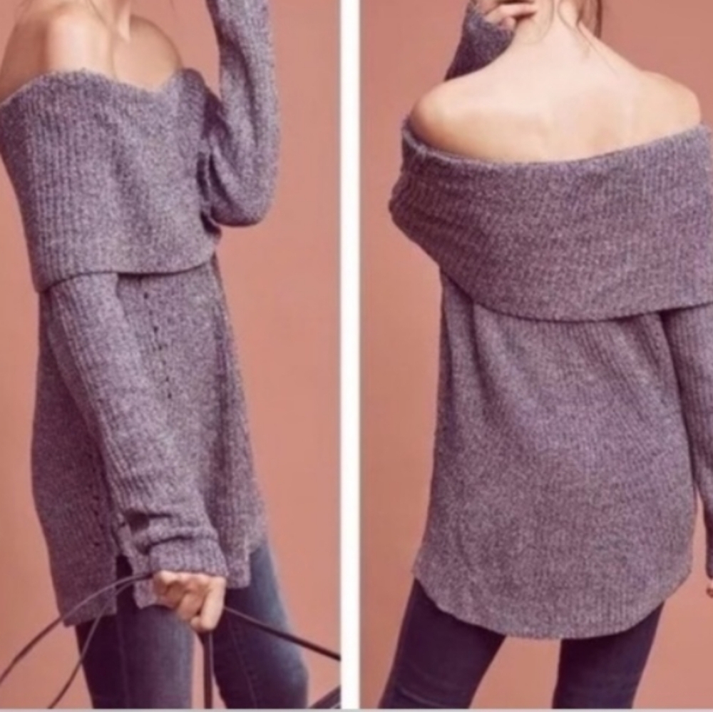 Moth Anthropologie‎ Lucerne Off Shoulder Sweater